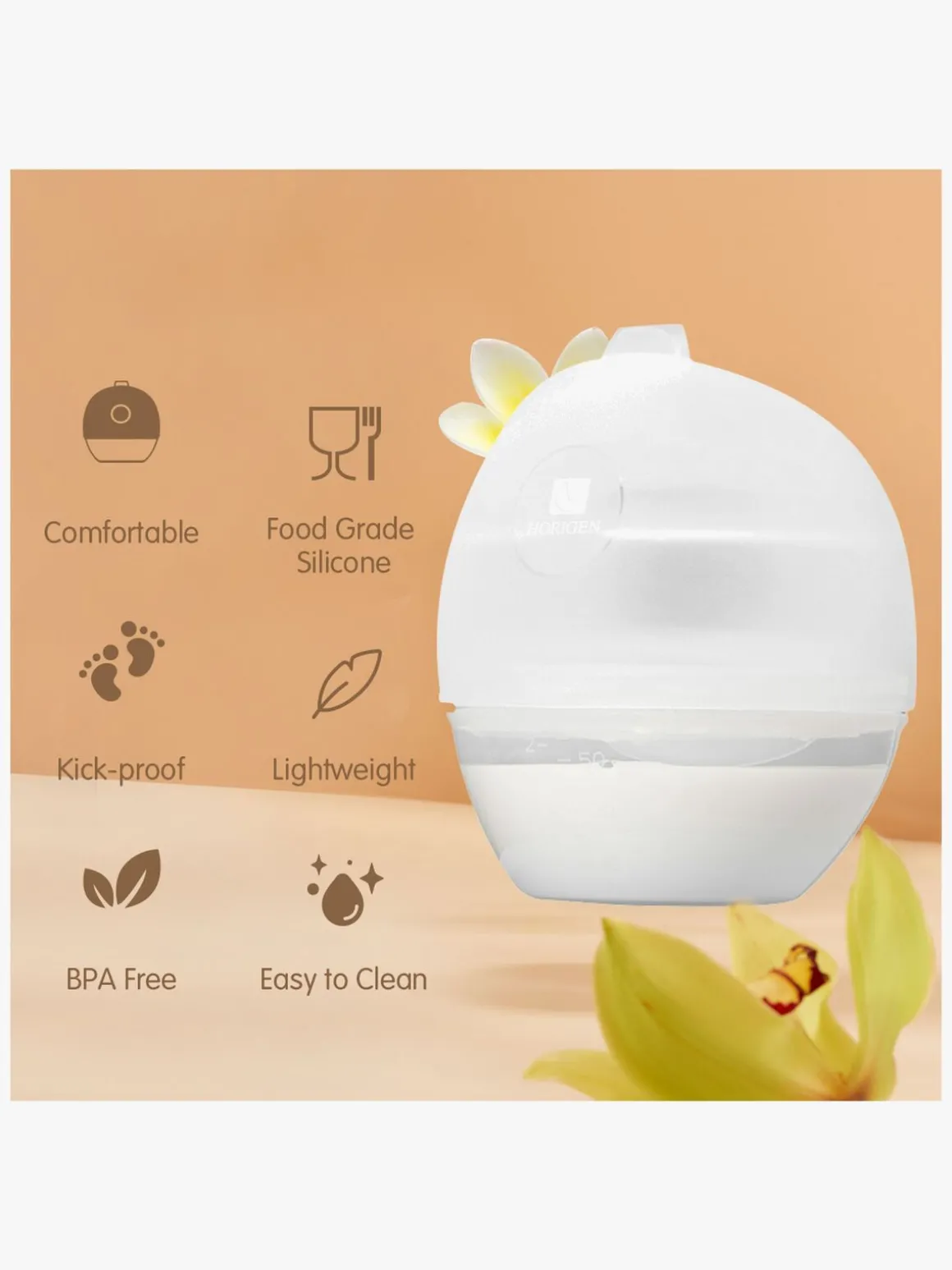 Beemoo CARE Horigen Bærbar Manuel Brystpumpe inkl. 10-pak Ammeindlæg