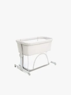Beemoo CARE 2-i-1 Bedside Crib & Kravlegård, Light Grey