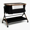 Beemoo CARE Luna Bedside Crib, Black/Ebony Oak