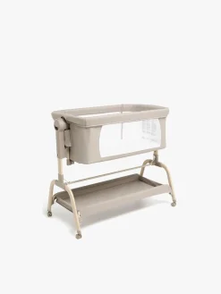 Beemoo CARE Motion Bedside Crib, Taupe/Wood
