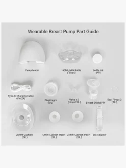 Beemoo CARE Wearable Elektrisk Brystpumpe Dobbelt