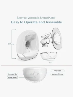 Beemoo CARE Wearable Elektrisk Brystpumpe Dobbelt