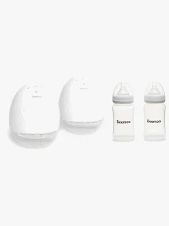 Beemoo CARE Wearable Elektrisk Brystpumpe Dobbelt inkl. Modermælksflaske 240 ml 2-pak
