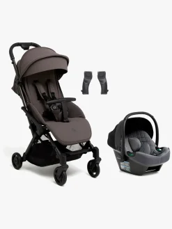 Beemoo Easy Fly Lux 4 Klapvogn Inkl. Route i-Size Autostol Baby, Gull Grey/Mineral Grey