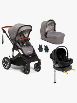 Beemoo Maxi 4 Duovogn inkl. Route i-Size Autostol Baby & ISOFIX Base, Gray Black/Black Stone
