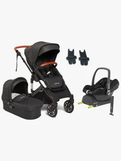 Beemoo Maxi 4 Duovogn inkl. Maxi-Cosi CabrioFix i-Size Autostol Baby & Base, Black/Black