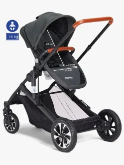 Beemoo Maxi 4 Twin Søskendevogn, Black/Black