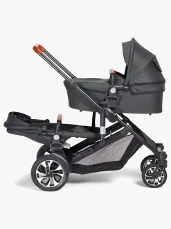 Beemoo Maxi 4 Twin Søskendevogn inkl. Søskendeklapvognsdel, Black/Black