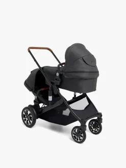 Beemoo Maxi 4 Twin Søskendevogn inkl. Ekstra Søskendesæde & Cybex Aton B2 i-Size Autostol Baby & Base, Black/Volcano Black