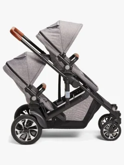Beemoo Maxi 4 Twin Søskendevogn, Grey Melange/Black