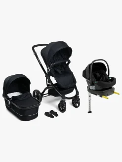 Beemoo Move Duo Kombivogn inkl. Route i-Size Autostol Baby & ISOFIX Base, Black/Black Stone