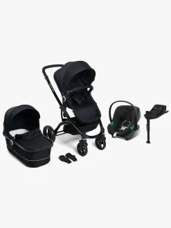 Beemoo Move Duo Kombivogn inkl. Cybex Aton B2 i-Size Autostol Baby & Base, Black/Volcano Black
