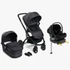 Beemoo Move Duo Kombivogn inkl. Route i-Size Autostol Baby & ISOFIX Base, Asphalt/Black Stone