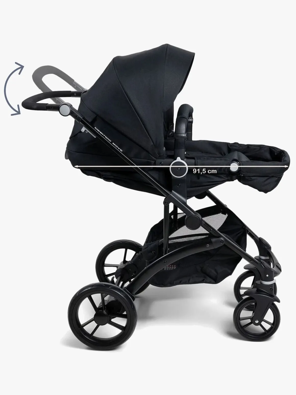 Beemoo Move 2-in-1 Kombivogn, Black