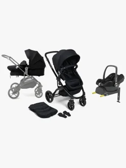 Beemoo Move 2-in-1 Kombivogn inkl. Maxi-Cosi CabrioFix i-Size Autostol Baby & Base, Black