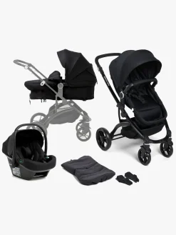 Beemoo Move 2-in-1 Kombivogn inkl. Route i-Size Autostol Baby, Black/Black Stone