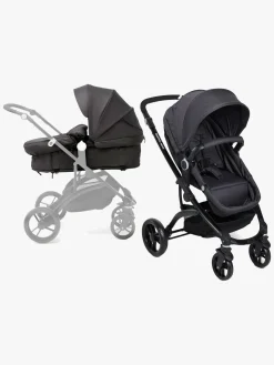 Beemoo Move 2-in-1 Kombivogn inkl. Route i-Size Autostol Baby & ISOFIX Base, Asphalt/Black Stone