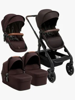 Beemoo Pro Max Søskendevogn inkl. Liggedele, Espresso Brown