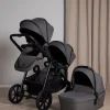 Beemoo Pro Multi 2 Søskendevogn inkl. Liggedel, Mocha Grey