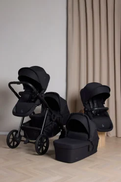 Beemoo Pro Multi 2 Tvillingevogn, Coffee Black