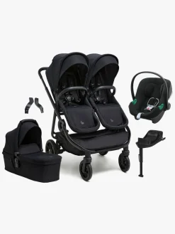 Beemoo Pro Twin 2 Søskendevogn inkl. Cybex Aton B2 & Base, Coffee Black