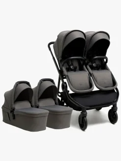 Beemoo Pro Twin 2 Tvillingevogn, Mocha Grey