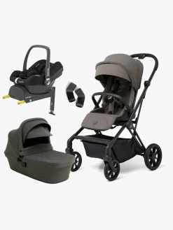 Beemoo Pro Twist Duovogn Inkl. MaxiCosi CabrioFix Autostol Baby & Base, Mocha Grey/Essential Black