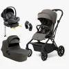 Beemoo Pro Twist Duovogn Inkl. Beemoo Route Autostol Baby & Base, Mocha Grey/Mineral Grey