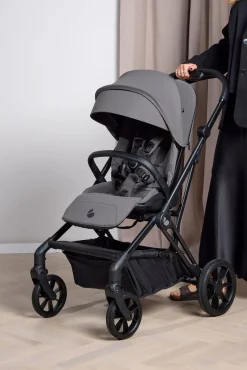Beemoo Pro Twist Duovogn Inkl. Beemoo Route Autostol Baby & Base, Mocha Grey/Black Stone