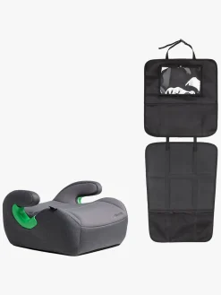 Beemoo Raise 2 i-Size Selepude inkl. Beemoo 3-i-1 Sædebeskytter, Mineral Grey/Black