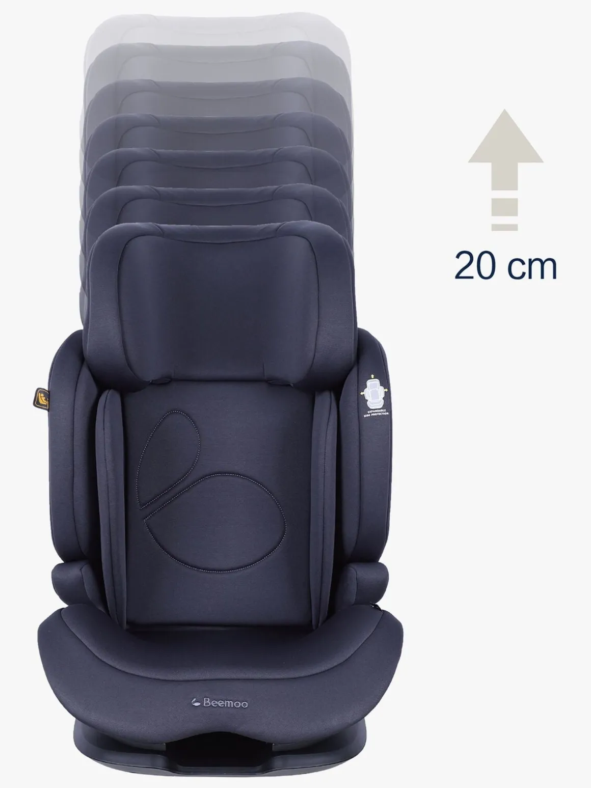 Beemoo Recline i-Size Autostol, Anthracite