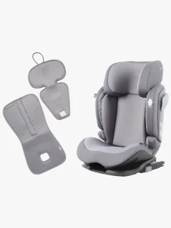 Beemoo Recline i-Size Autostol inkl. Ventilerende Hynde, Mineral Grey/Grey
