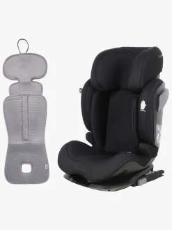 Beemoo Recline i-Size Autostol inkl. Ventilerende Hynde, Black Mesh/Grey