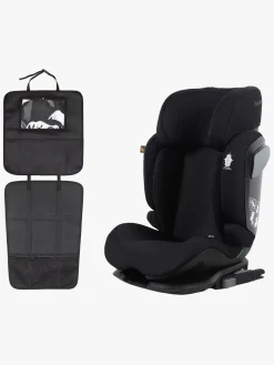Beemoo Recline i-Size Autostol inkl. 3-in-1 Sædebeskyttelse, Black Stone