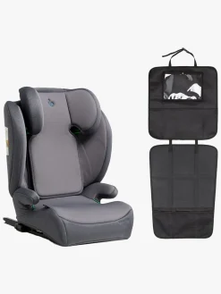 Beemoo Ride i-Size Autostol ISOFIX inkl. 3-i-1 Sædebeskytter, Mineral Grey/Black