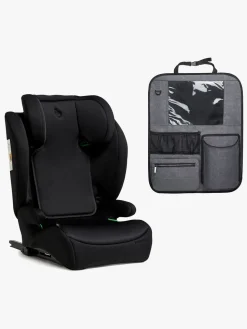 Beemoo Ride i-Size Autostol ISOFIX inkl. Beemoo Deluxe Sædebeskytter med Opbevaring, Black Stone