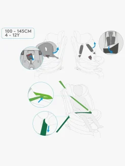 Beemoo Rotate i-Size Autostol, Black Mesh