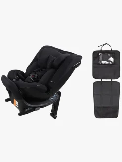 Beemoo Rotate i-Size Vendbar Autostol inkl. 3-in-1 Sædebeskyttelse, Black Stone