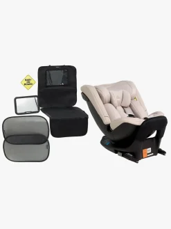 Beemoo Rotate i-Size Autostol inkl. Beemoo Tilbehørspakke til Autostol, Oat