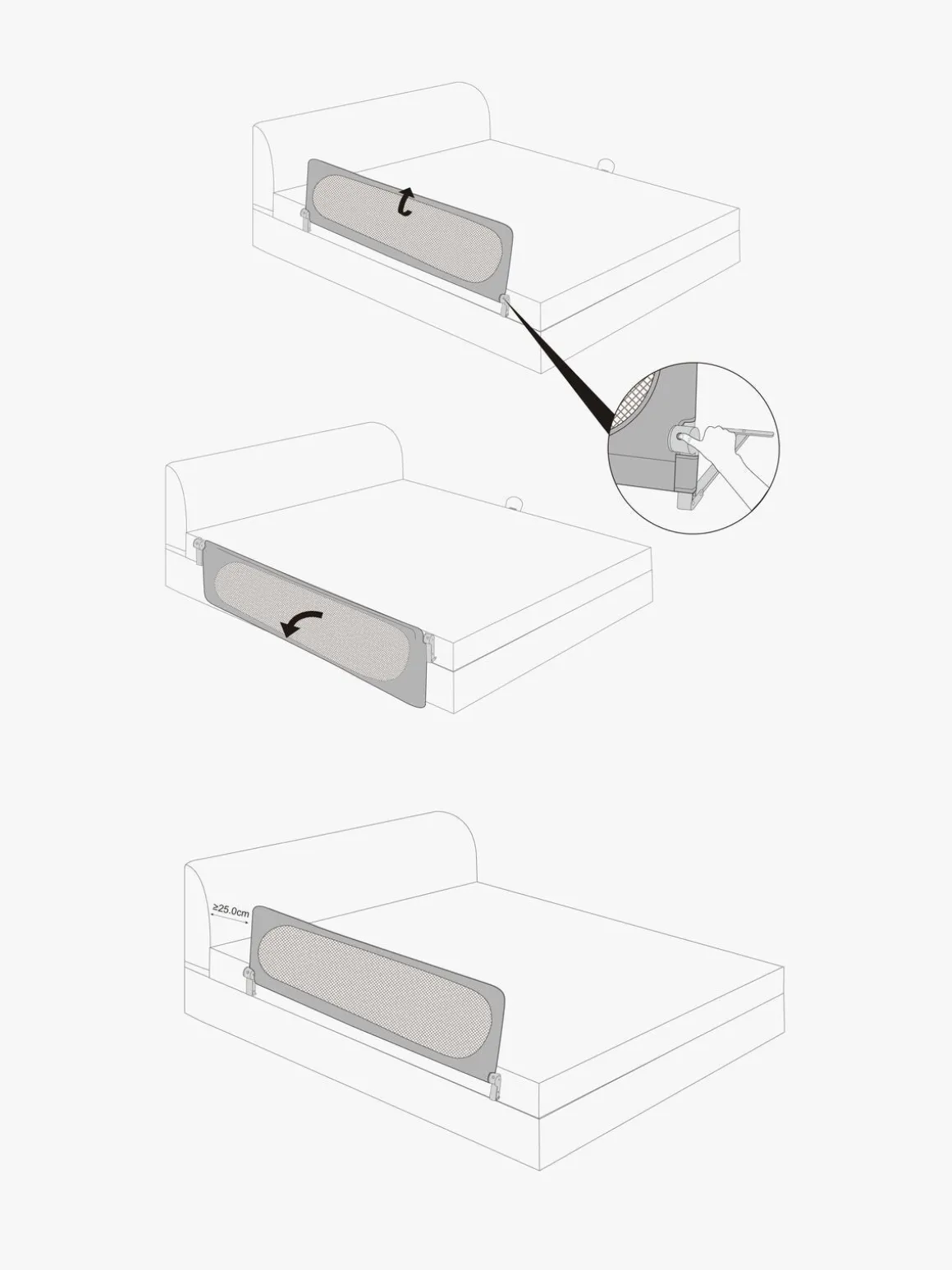Beemoo SAFE Dream Sengehest 135 cm, Black