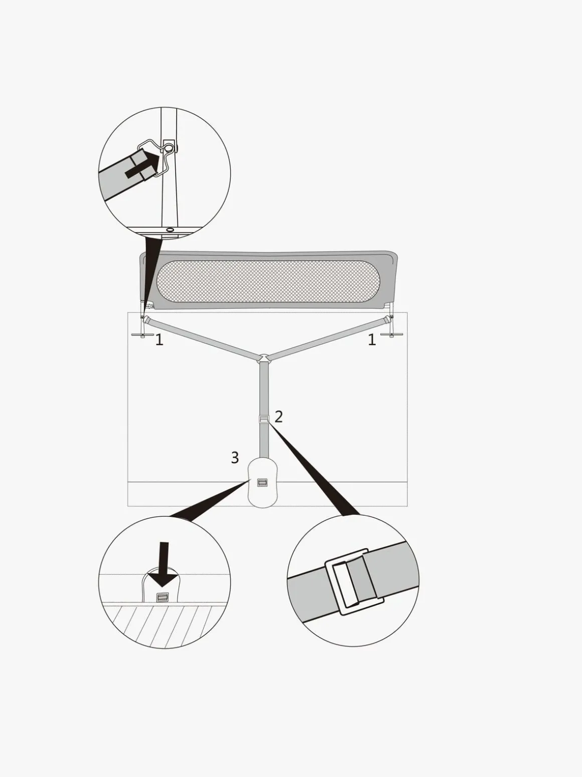 Beemoo SAFE Dream Sengehest 135 cm, Black