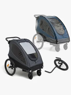 Beemoo Sporty Trail Cykelanhænger inkl. Regnslag & Løbesæt, Asphalt