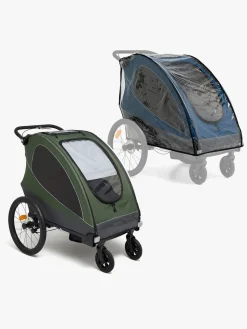 Beemoo Sporty Trail Cykelanhænger inkl. Regnslag, Green