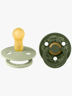 BIBS Colour Holiday Leaf Sut 2-pak Latex Str. 2, Sage/Hunter Green