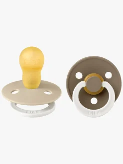 BIBS Colour Sut 2-Pak Latex Str. 3 Rund, Vanilla GLOW/Dark Oak GLOW