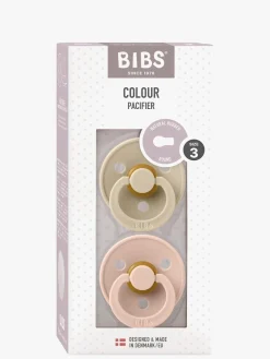 BIBS Colour Sut 2-Pak Latex Str. 3 Rund, Vanilla/Blush