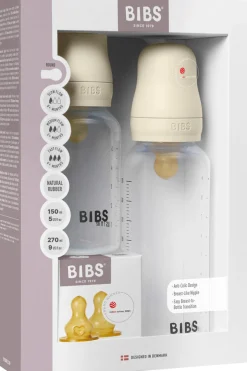 BIBS Grow and Flow Sutteflaske Sæt Latex 150/270 ml, Ivory