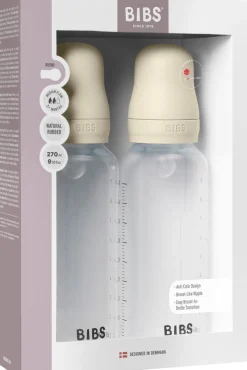 BIBS Medium Flow Sutteflaske Silicone 2-pak 270 ml, Ivory