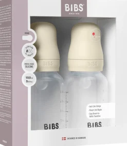 BIBS Slow Flow Sutteflaske Silicone 2-pak 150 ml, Ivory