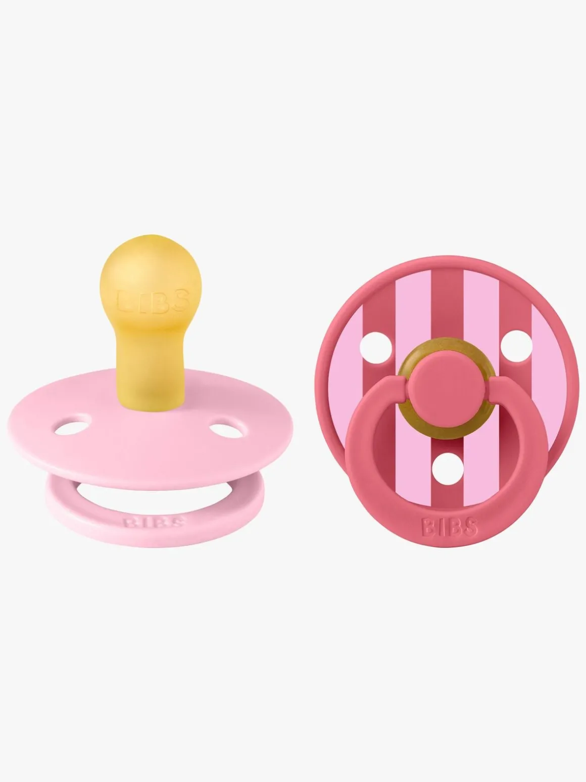 BIBS Studio Colour Block Sut 2-pak Latex Str. 1, Baby Pink Coral Mix